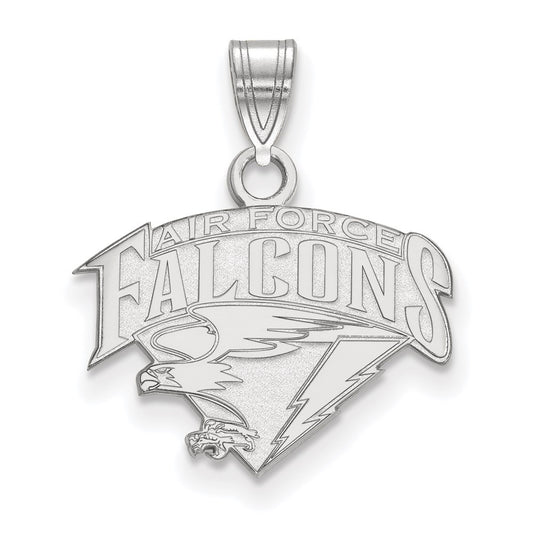 10K White Gold Logoart United States Air Force Academy Falcons Small Pendant