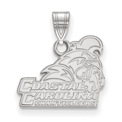 10K White Gold Logoart Coastal Carolina University Chanticleers Small Pendant