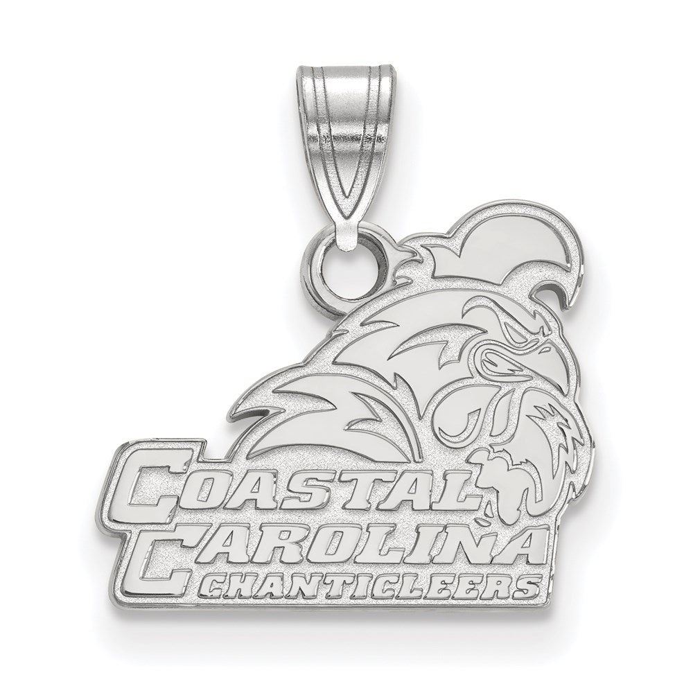 14K White Gold Logoart Coastal Carolina University Chanticleers Small Pendant