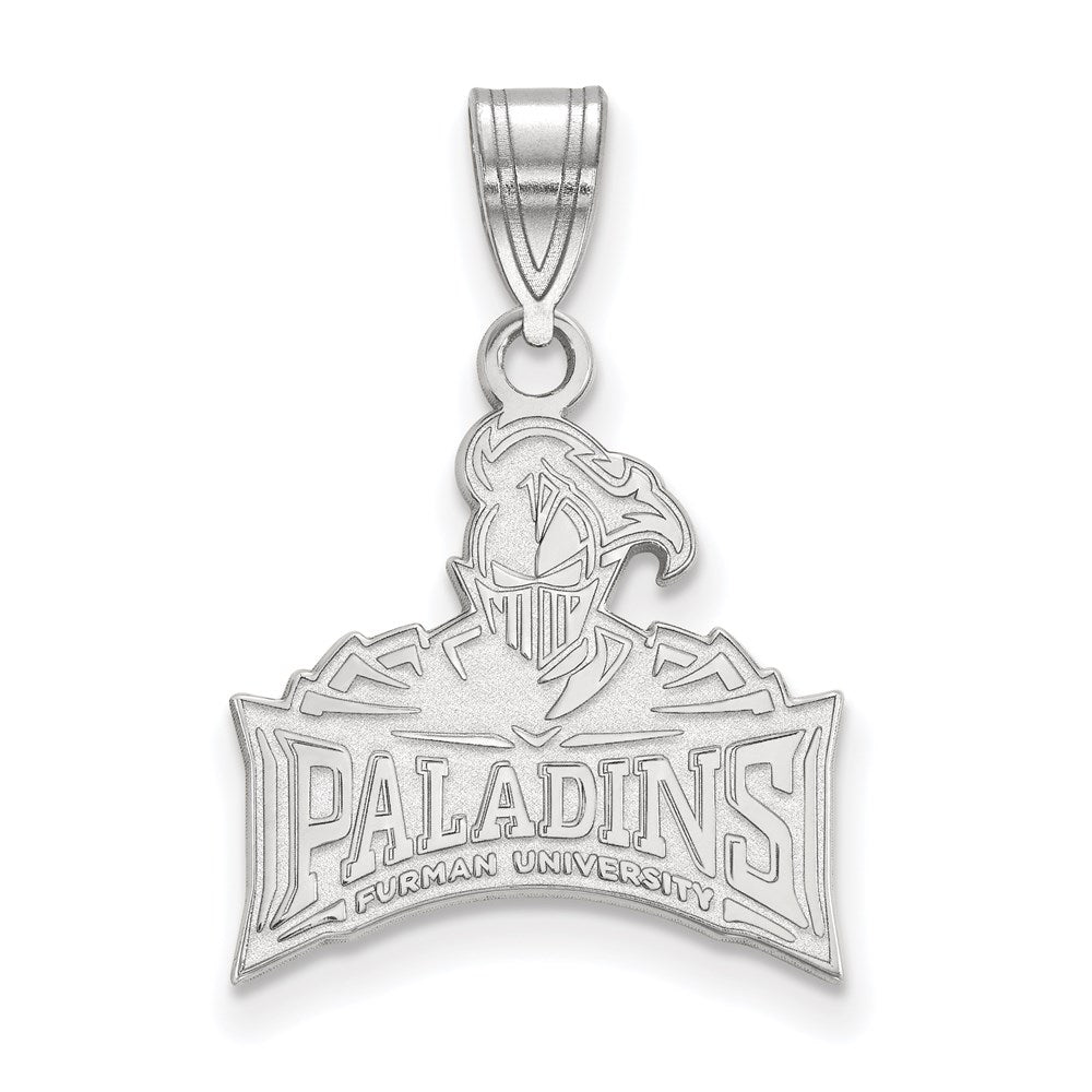 14K White Gold Logoart Furman University Paladins Medium Pendant
