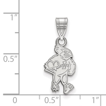 10K White Gold Logoart Iowa State University Cardinal Medium Pendant