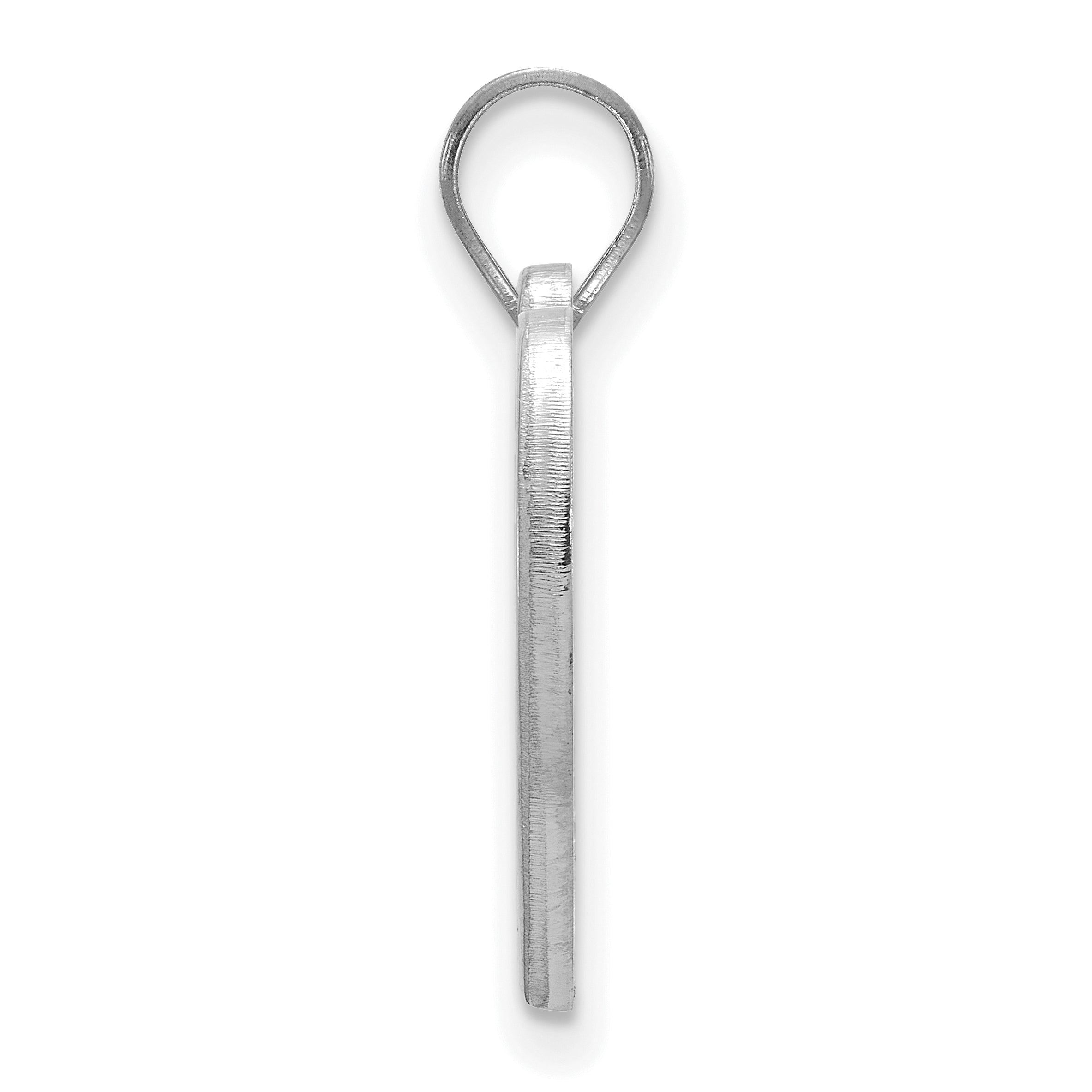 Sterling Silver Rhodium Plated Logoart Indiana University I U Heart Pendant