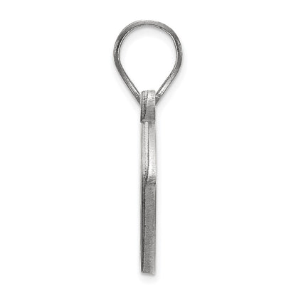 Sterling Silver Rhodium Plated Logoart Oklahoma State University O S U Football Pendant