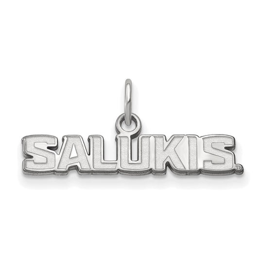 10K White Gold Logoart Southern Illinois University Salukis Extra Small Pendant