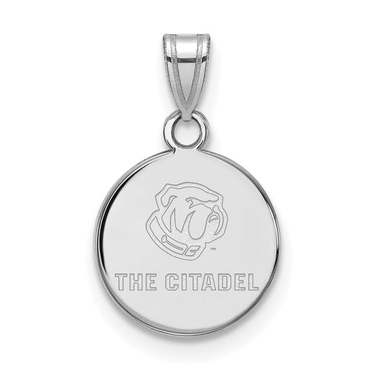 Sterling Silver Rh Plated Logoart The Citadel Small Pendant