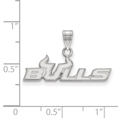 10K White Gold Logoart University Of South Florida Bulls Small Pendant