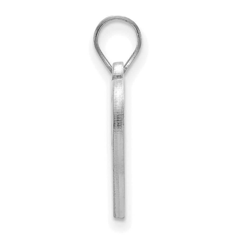 Sterling Silver Rhodium Plated Logoart West Virginia University W V Heart Pendant