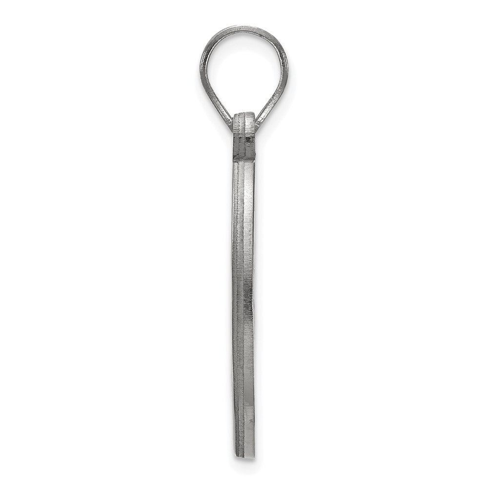 Sterling Silver Rhodium Plated Logoart Baylor University Bears Medium Circle Pendant