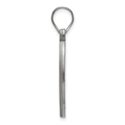 Sterling Silver Rhodium Plated Logoart Baylor University Bears Medium Circle Pendant