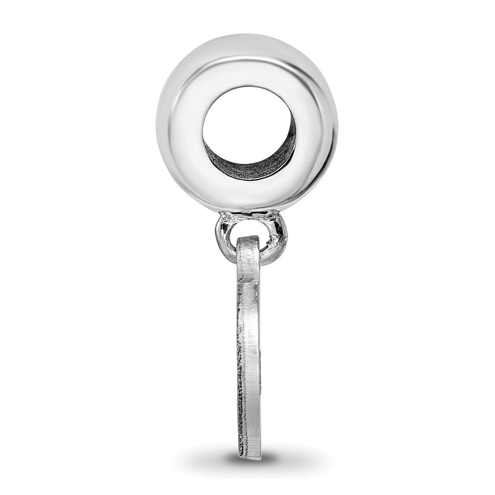 Sterling Silver Rhod-Pltd Nhl Logoart Philadelphia Flyers Dangle Bead