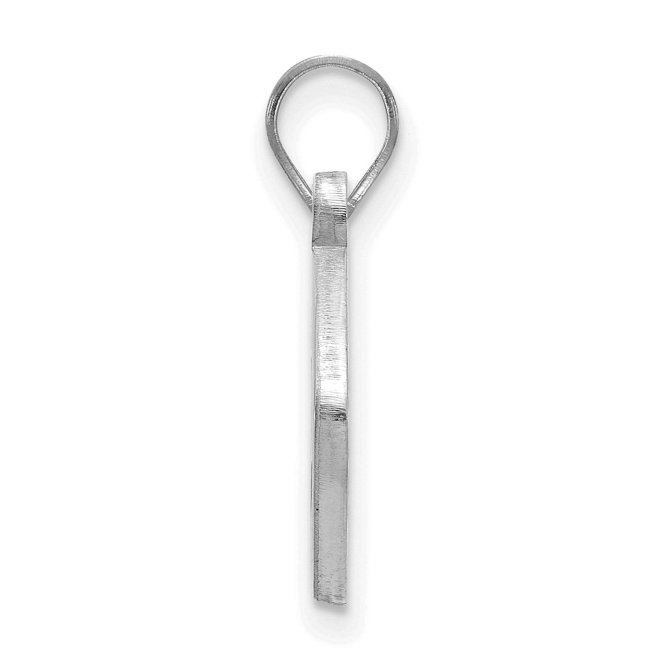 Sterling Silver Rhodium Plated Logoart Indiana University I U Football Pendant