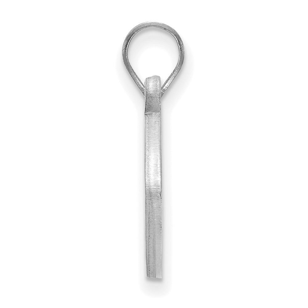 Sterling Silver Rhodium Plated Logoart Kansas State University Wildcat Football Pendant