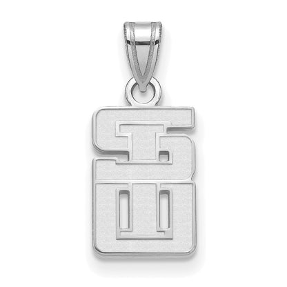 10K White Gold 10Kw Logoart Southern Illinois University Small Pendant