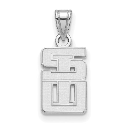 14K White Gold 14Kw Logoart Southern Illinois University Small Pendant