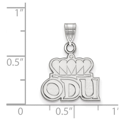 10K White Gold Logoart Old Dominion University O D U Small Pendant