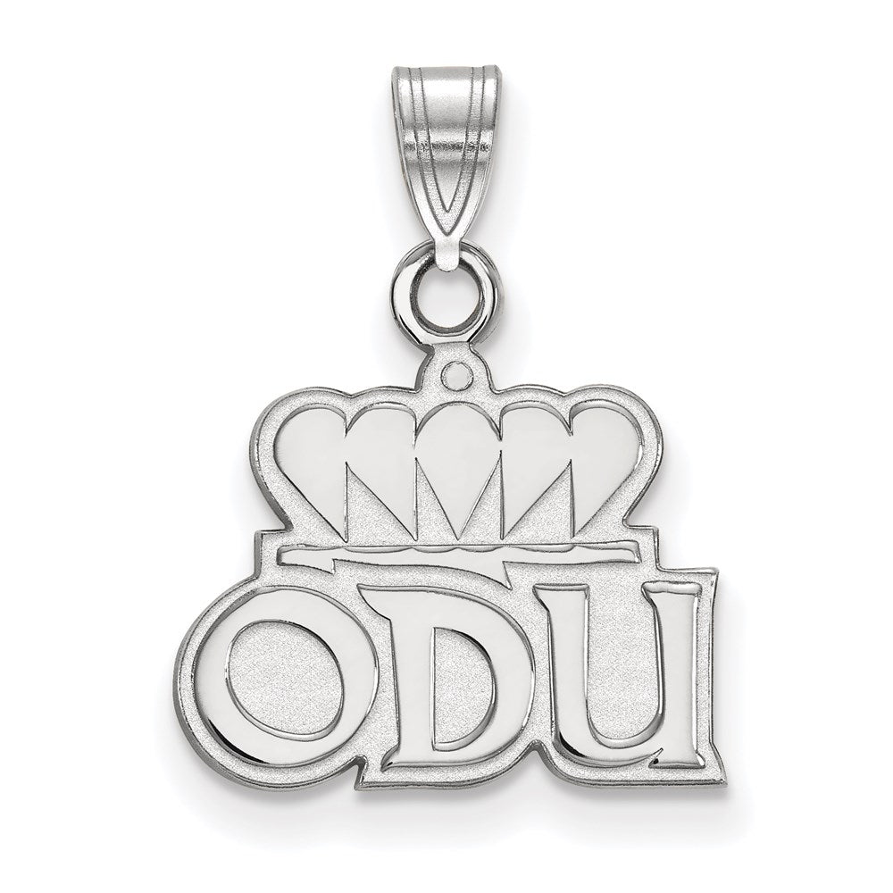 10K White Gold Logoart Old Dominion University O D U Small Pendant