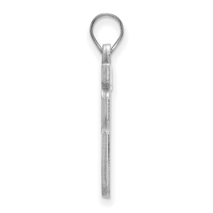 14K White Gold 14Kw Logoart Southern Illinois University Large Pendant