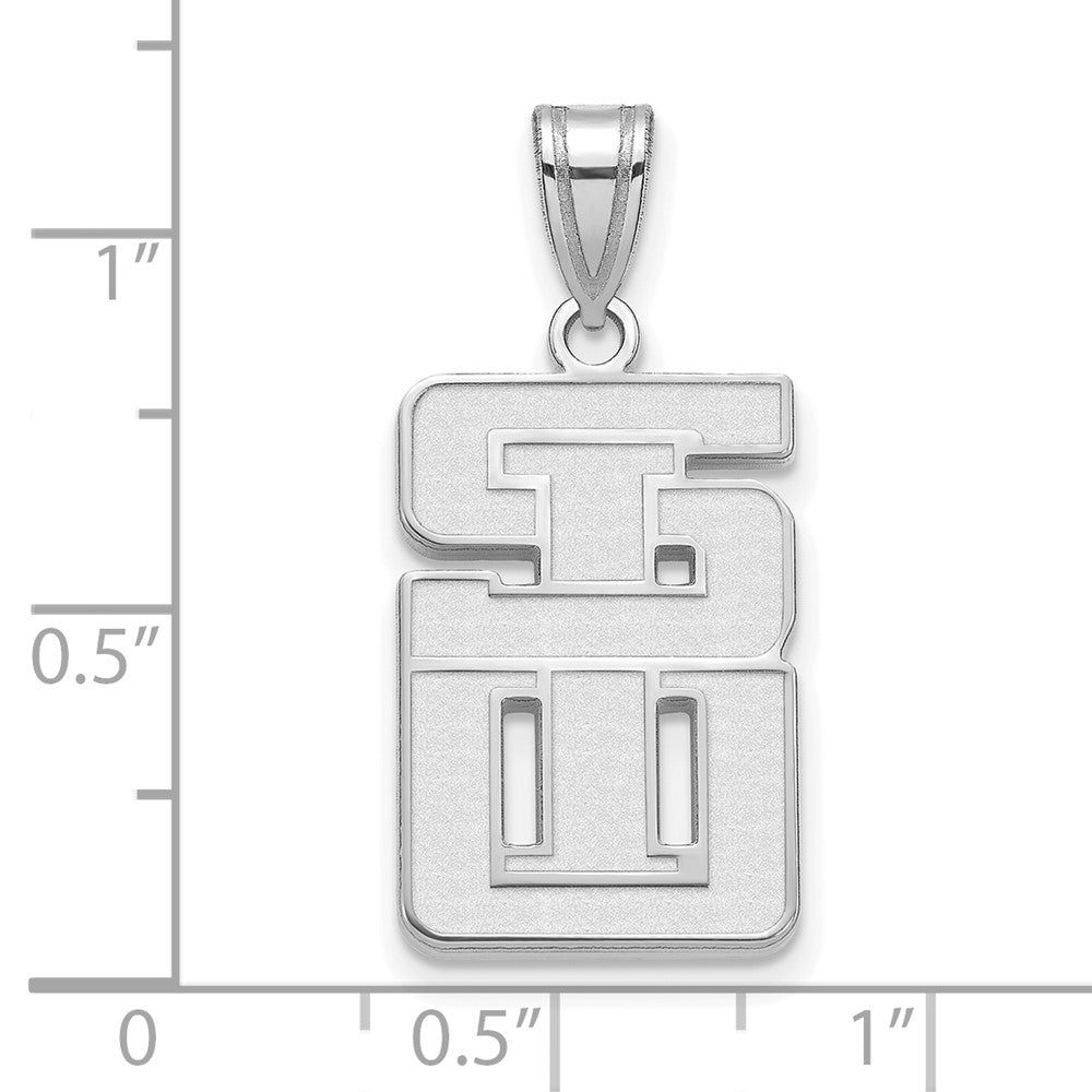 10K White Gold 10Kw Logoart Southern Illinois University Large Pendant