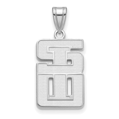 14K White Gold 14Kw Logoart Southern Illinois University Large Pendant