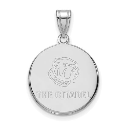 Sterling Silver Rh Plated Logoart The Citadel Large Pendant