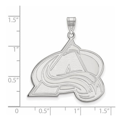 14K White Gold Nhl Logoart Colorado Avalanche Letter A Extra Large Pendant