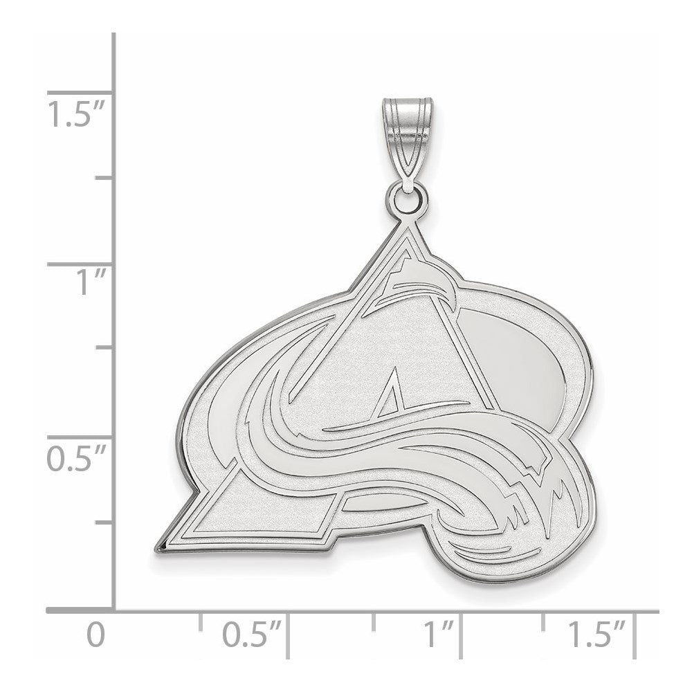 10K White Gold Nhl Logoart Colorado Avalanche Letter A Extra Large Pendant
