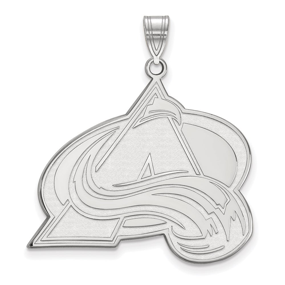 14K White Gold Nhl Logoart Colorado Avalanche Letter A Extra Large Pendant