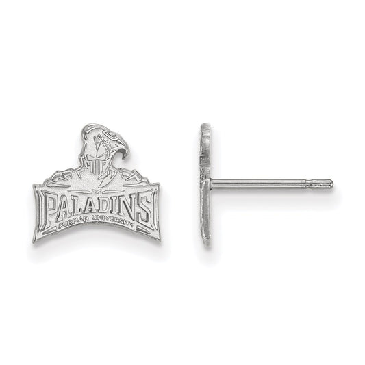 14K White Gold Logoart Furman University Paladins Extra Small Post Earrings