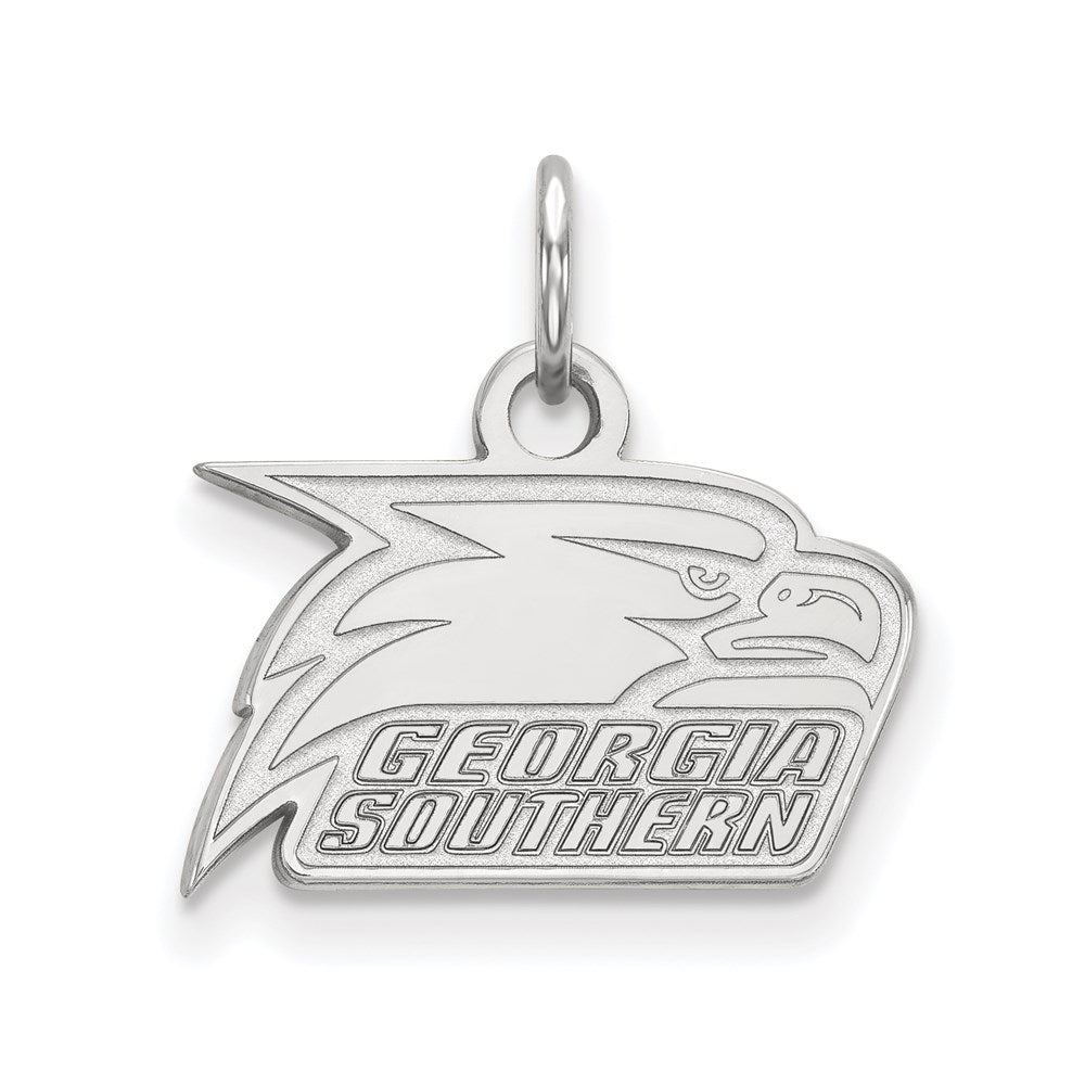 10K White Gold Logoart Georgia Southern University Eagle Extra Small Pendant
