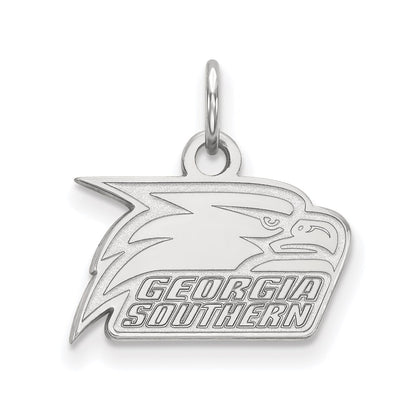 14K White Gold Logoart Georgia Southern University Eagle Extra Small Pendant