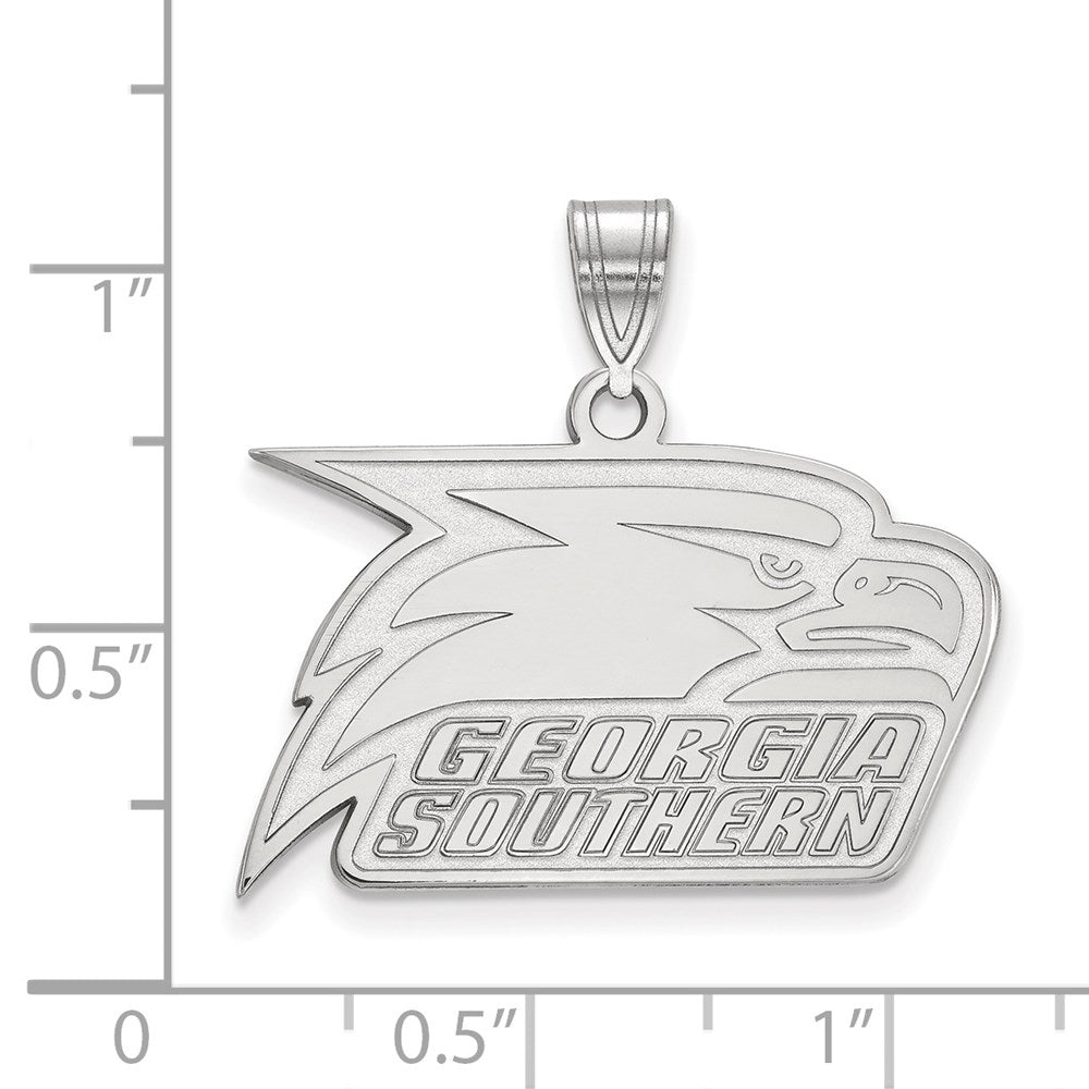 10K White Gold Logoart Georgia Southern University Eagle Medium Pendant