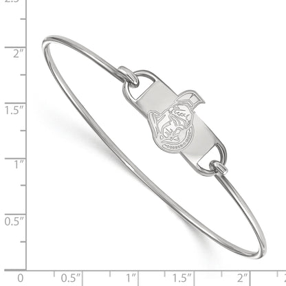 Sterling Silver Rhodium Plated Nhl Logoart Ottawa Senators Small Center 7 Inch Wire Bangle