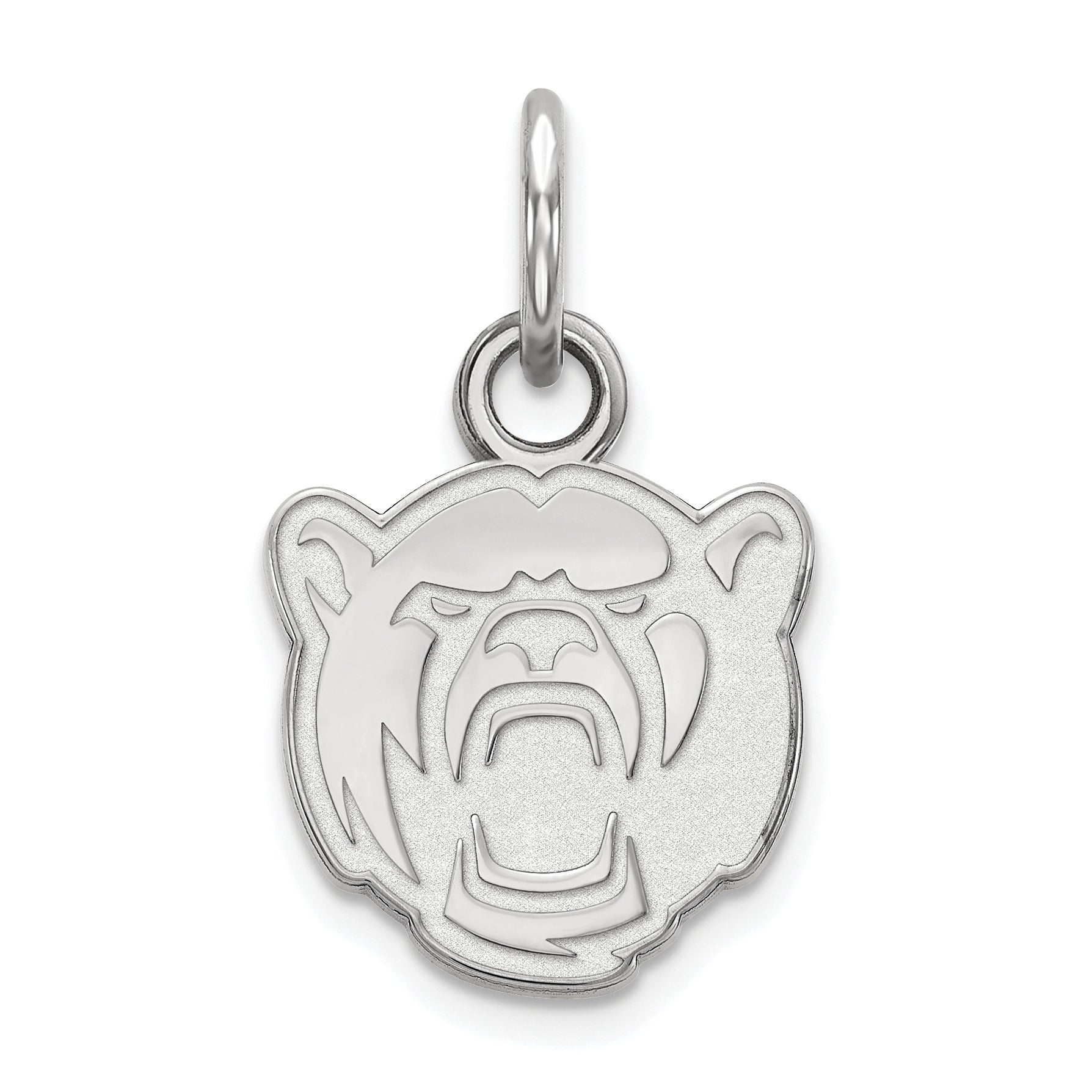 Sterling Silver Rhodium Plated Logoart Baylor University Extra Small Pendant