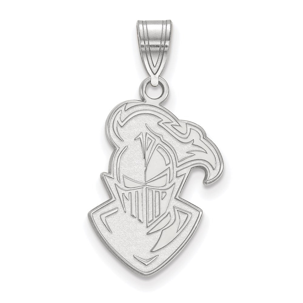 10K White Gold Logoart Furman University Paladin Large Pendant