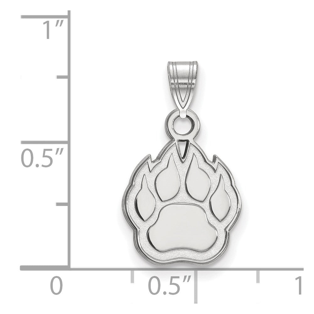 10K White Gold Logoart Northern Illinois University Paw Small Pendant