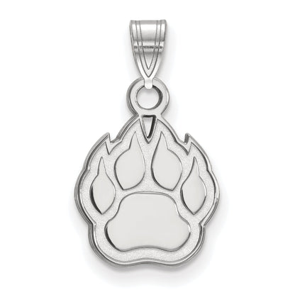 Sterling Silver Rhodium Plated Logoart Northern Illinois University Paw Small Pendant