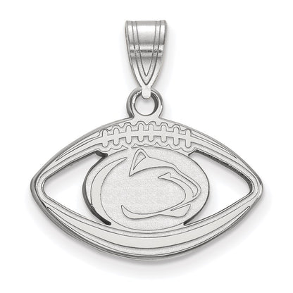 Sterling Silver Rhodium Plated Logoart Penn State University Lion Football Pendant
