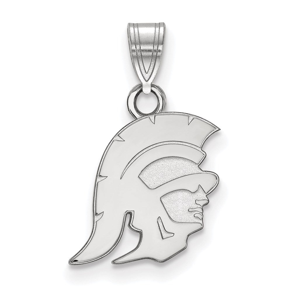 10K White Gold University Of Southern California Trojan Small Pendant