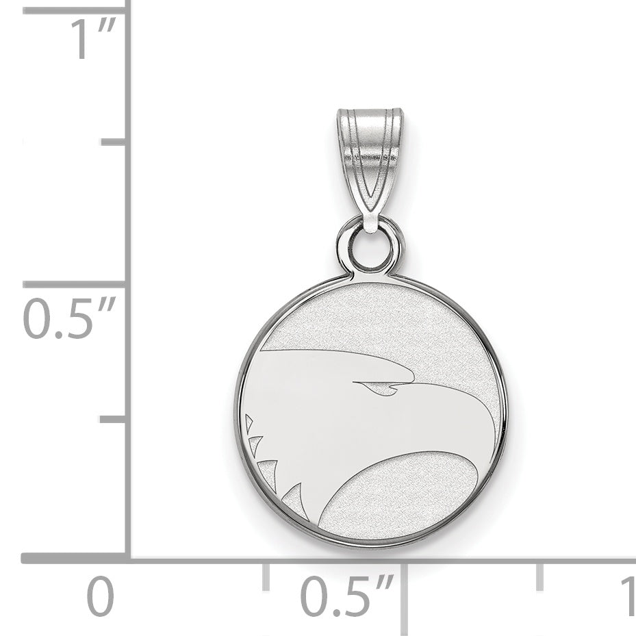 Sterling Silver Rhodium Plated Logoart Georgia Southern University Eagle Small Pendant