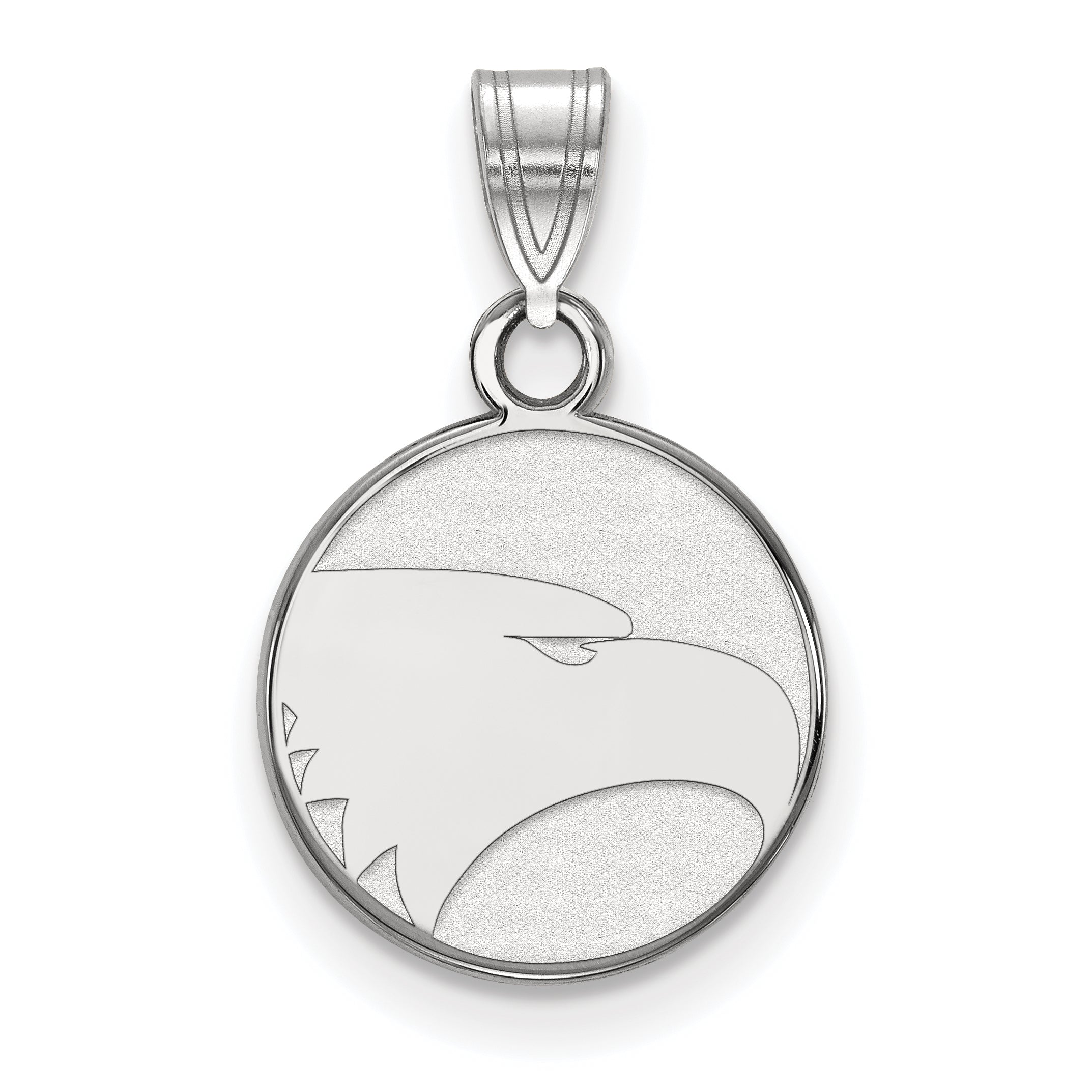 Sterling Silver Rhodium Plated Logoart Georgia Southern University Eagle Small Pendant