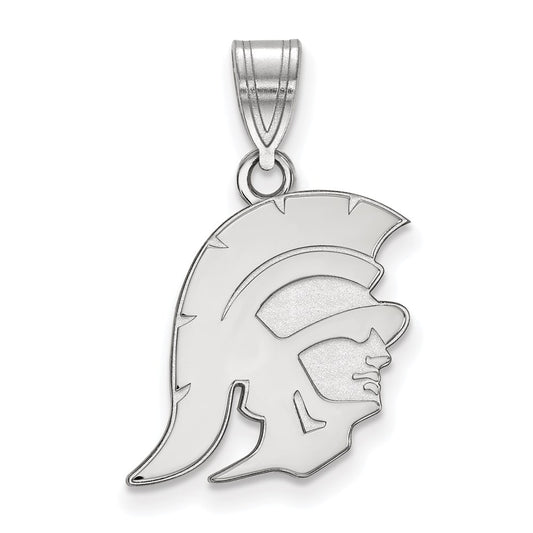 10K White Gold University Of Southern California Trojan Medium Pendant