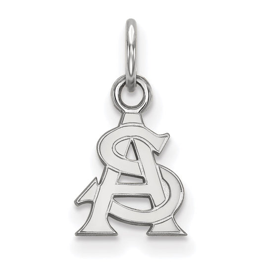 10K White Gold Logoart Arizona State University A S Extra Small Pendant