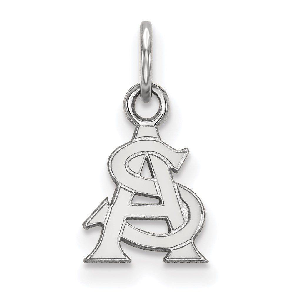 14K White Gold Logoart Arizona State University A S Extra Small Pendant