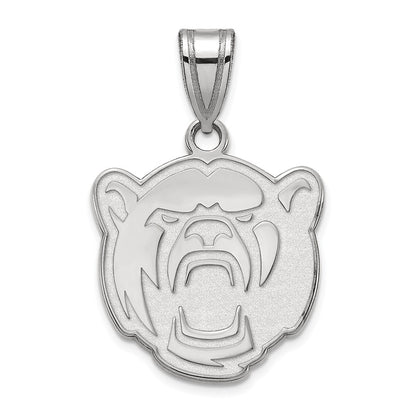Sterling Silver Rhodium Plated Logoart Baylor University Medium Pendant
