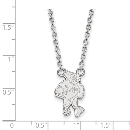 14K White Gold Logoart Iowa State University Cardinal Large Pendant 18 Inch Necklace
