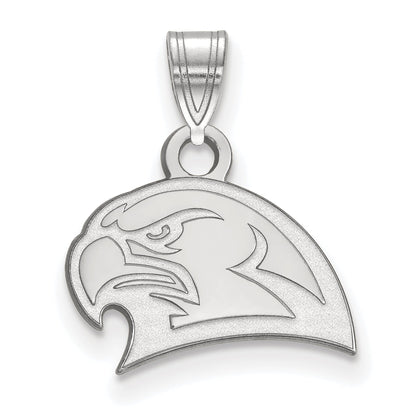 Sterling Silver Rhodium Plated Logoart Miami University Ohio Redhawk Small Pendant
