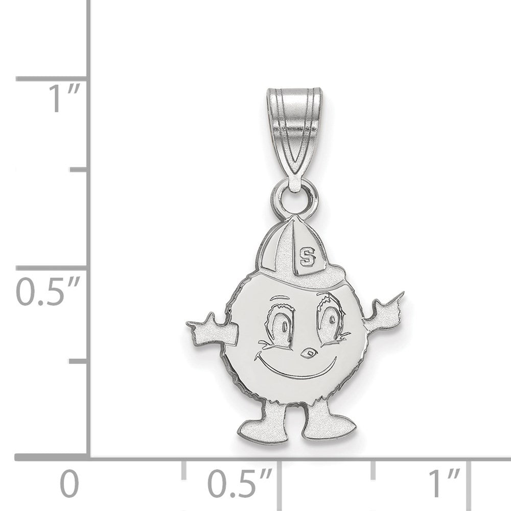 14K White Gold Logoart Syracuse University Mascot Medium Pendant