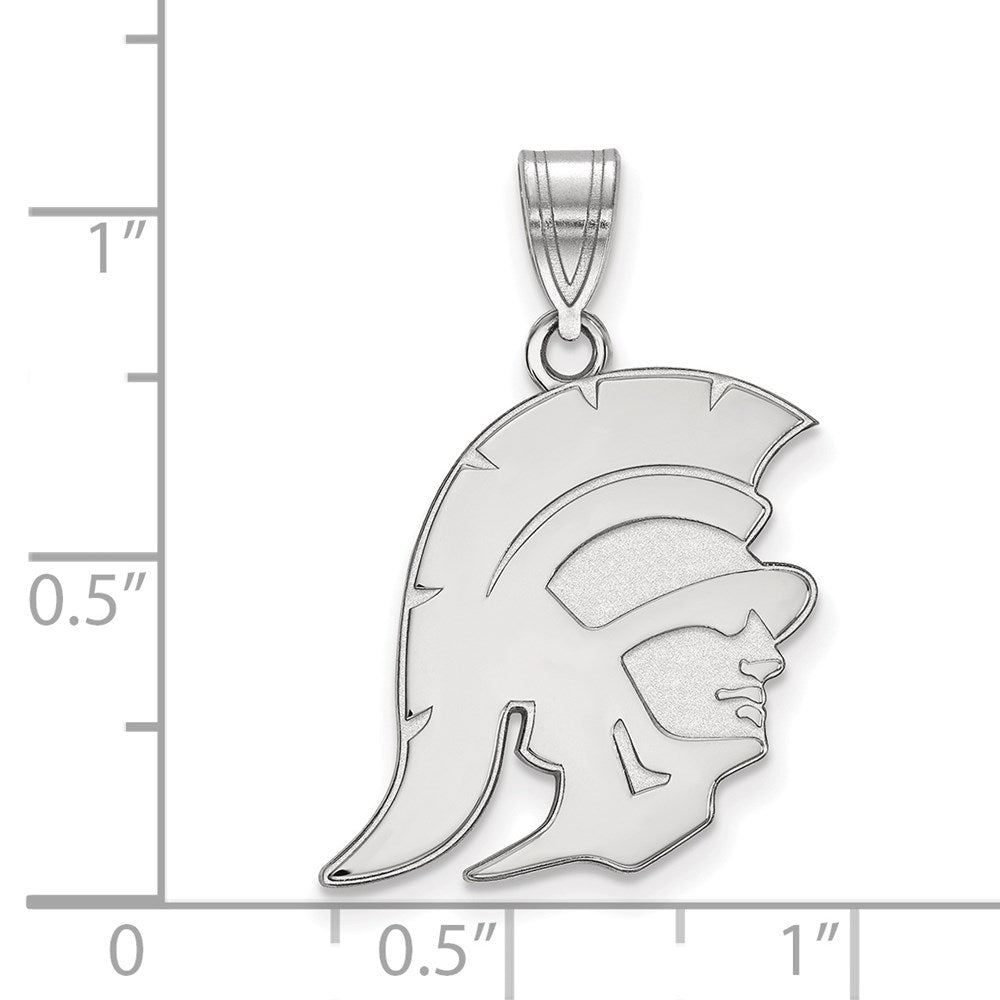 14K White Gold University Of Southern California Trojan Large Pendant