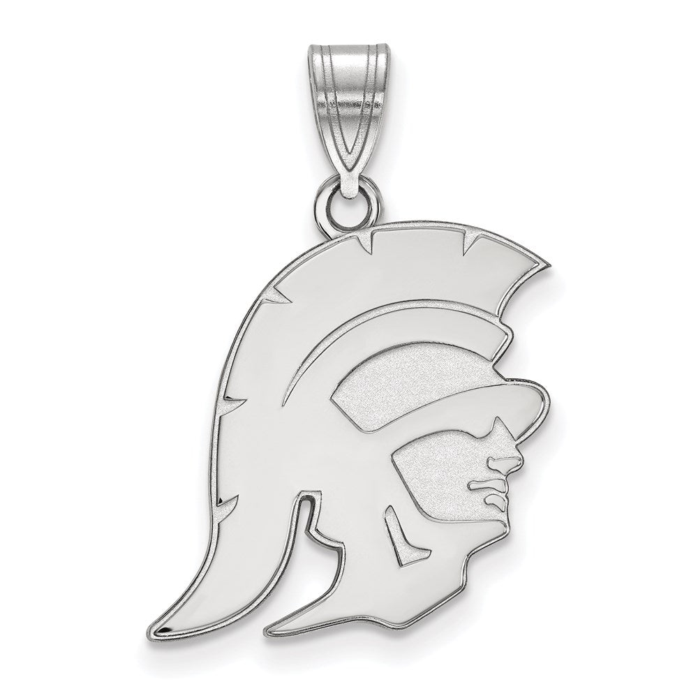 14K White Gold University Of Southern California Trojan Large Pendant