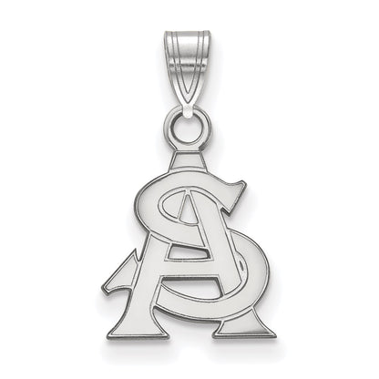10K White Gold Logoart Arizona State University A S Small Pendant